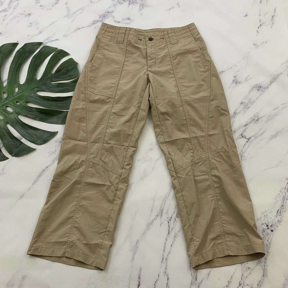 Patagonia Womens Inter Continental Capri Pant Size 4 Khaki Beige Nylon Blend